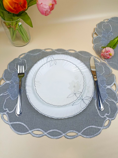 Набор плейсмат серые 35*45 см OLS-918-3