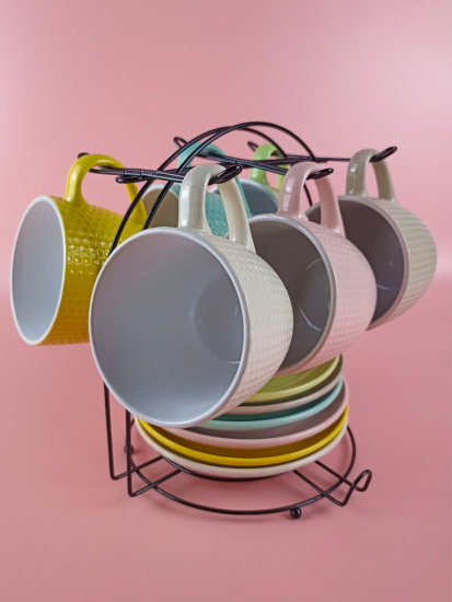 Сервиз на м/подст. (12пр.) Lavenir "Соты" 250 мл, 8,5 см, 19087 керамика 75174