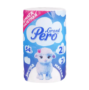 Туалетная бумага GrandPero 2сл 2рул, белый цв. 4573