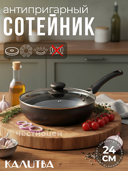 Сотейник 240мм 1 ручк ст/кр а/п 39692435 "Атлас"