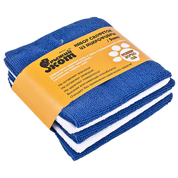 Набор из 5-ти салфеток из микрофибры MFS-01/5, размер: 30*30см (310238)