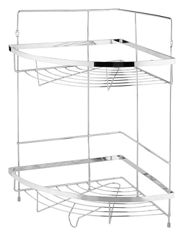 Полка угловая двухъярусная COZY-CR-2 (312067) Полка угловая двухъярусная COZY-CR-2 (312067)