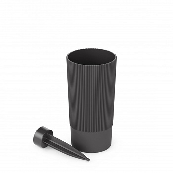 Ваза под срезку "Версаль" Д100мм, В200мм (с колышком) (графитовый) М8935