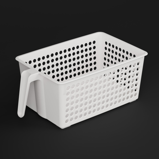 Корзина для хранения с ручкой (белый) М8973