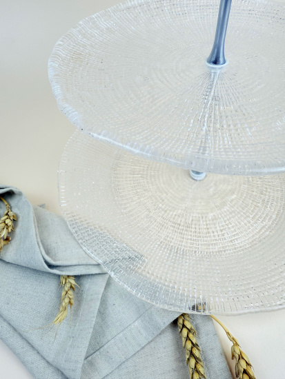 Этажерка трехъярусная 23*28 см прозрачное IVV ( реплика)   OLS-8240.1