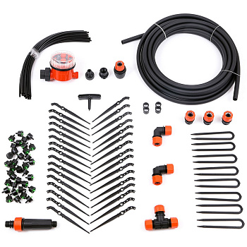 Капельный полив Жук от водопровода 30 растений с таймером Капельный полив Жук от водопровода 30 растений с таймером