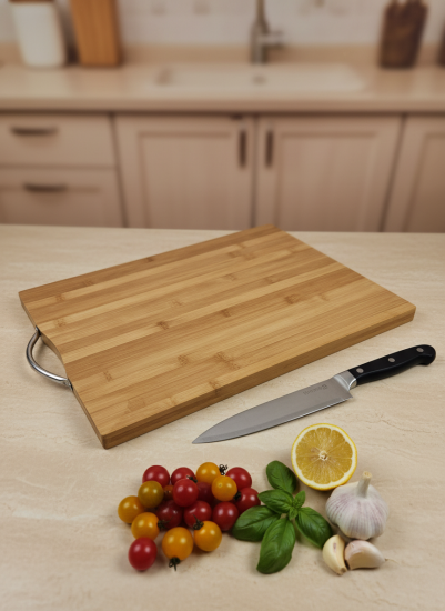 Доска разделочная с металлической ручкой 32*45*1.8см OLS-129-13