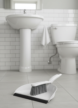 Комплект щетка-сметка "Good" с совком с кромкой (белый) 223200929/01