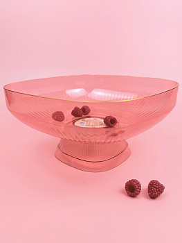 Ваза на ножке 23см (пластик) цвет микс OLS-033А-43