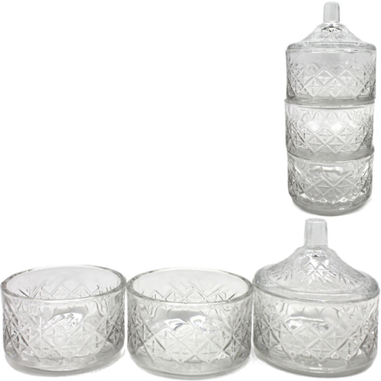 Ваза двухярусная для меда/икры h-11см, d-7см AMELIA FH-8