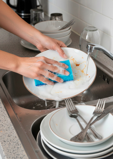 Губка для мытья посуды ЧИСТЮЛЯ 5XL с абразивом 5шт 100*70*31 П0311