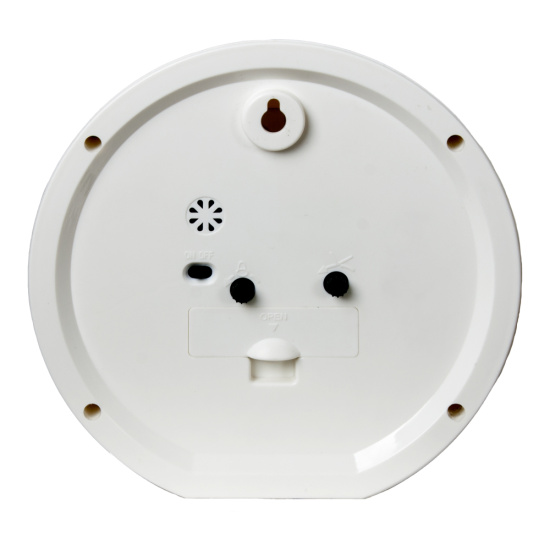 В4-043W Будильник кварц, d=15см корпус белый "Классика"