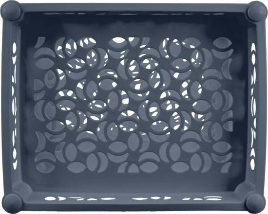 Этажерка Keeplex Light на колесиках 3-х секц.малая прямоуг.37х29х69 см космический серый KL282612026