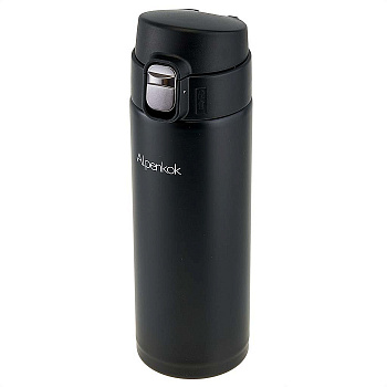 Термокружка  вакуумная 380мл черная ALPENKOK AK-04810A 