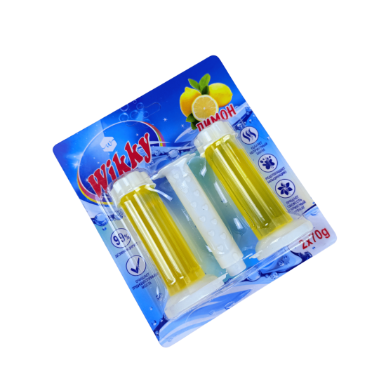 Стик гелиевый для унитаза Wikky 2шт Лимон