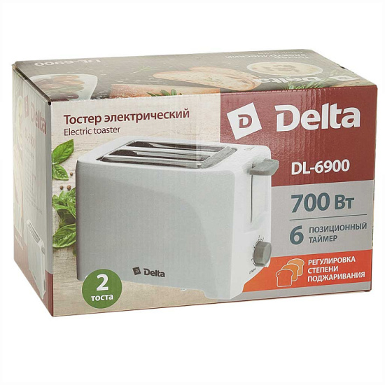Тостер DL-6900: 700Вт 6-ти позиционный