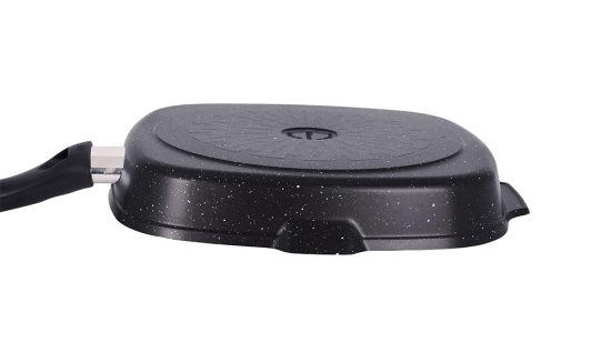 Сковорода-гриль квадрат. 280х280мм с ручкой,АП(темный мрамор)линия "Marble Induction" сгкмти280а Сковорода-гриль квадрат. 280х280мм с ручкой,АП(темный мрамор)линия "Marble Induction" сгкмти280а