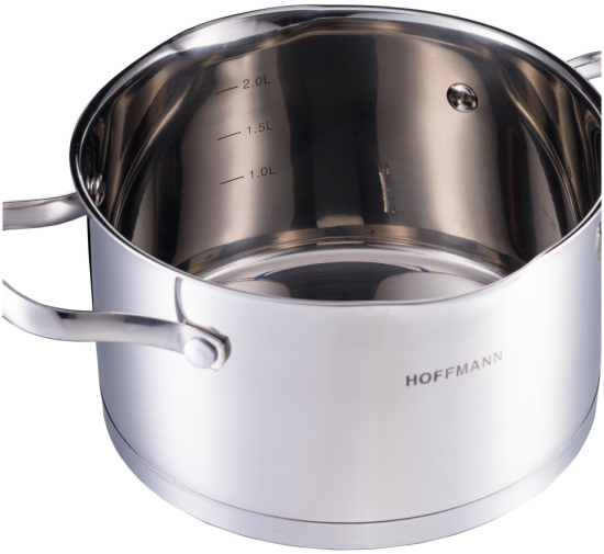 Кастрюля 2,6л со сливом нержавеющая сталь (18см) НМ 5618 Кастрюля 2,6л со сливом нержавеющая сталь (18см) НМ 5618