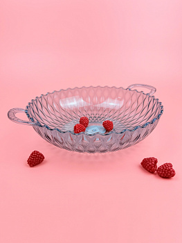 Фруктовница с ручками 22см (пластик) цвет микс OLS-033А-5