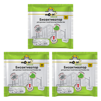 Биоактиватор для дачных туалетов и септиков 30гр, в порошке, универсальный Nadzor Garden 123 550 