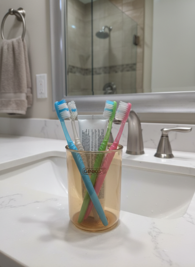 Стакан для зубных щеток (пластик) цвет микс OLS-033А-33