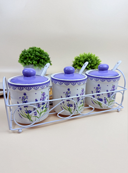 Набор банок (3 пр.) Lavenir "Прованс" 240 мл, 8 см HC520-K20 доломит 64762