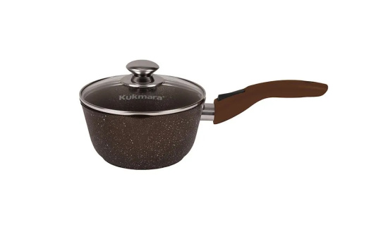 Ковш 1,5л с носиком со съемной ручкой, со стекл. крышкой, АП (кофейный мрамор) кмк0156а Ковш 1,5л с носиком со съемной ручкой, со стекл. крышкой, АП (кофейный мрамор) кмк0156а