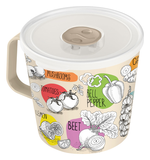 Контейнер-кружка 0,75л "IZI-GO" с клапаном с декором 750мл (светло-бежевый) 221140525/01 Контейнер-кружка 0,75л "IZI-GO" с клапаном с декором 750мл (светло-бежевый) 221140525/01