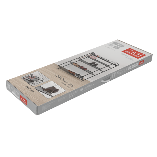 Подставка для обуви "Верона 25" (VERONA 25 shoe rack) (Графит) ПДОВ25  ГР