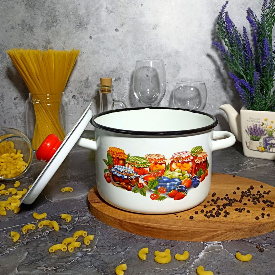 Кастрюля 2,9л цил. белоснеж. Варенье 1с16с/1 Кастрюля 2,9л цил. белоснеж. Варенье 1с16с/1