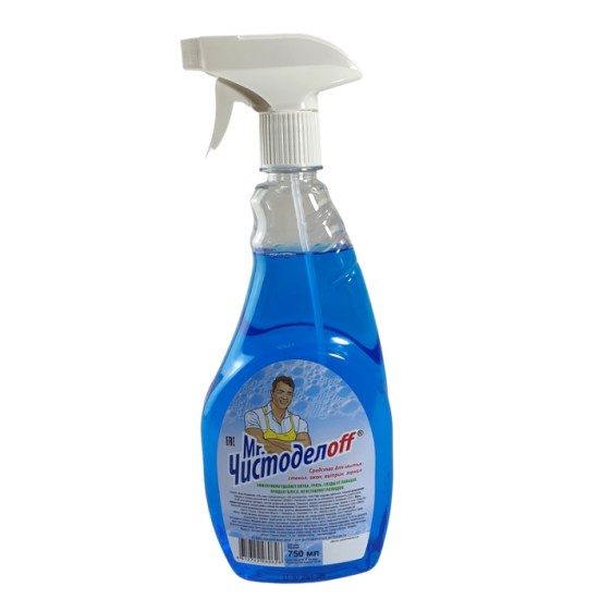 Средство для мытья стекол Mr. Чистоделоff 750 гр. Свежесть триггер
