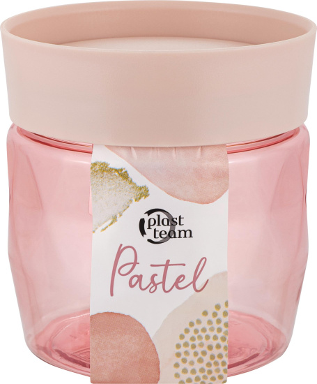 Банка для сыпучих продуктов Plast Team Pastel 0,5л персиковая карамель PT170110040 Банка для сыпучих продуктов Plast Team Pastel 0,5л персиковая карамель PT170110040