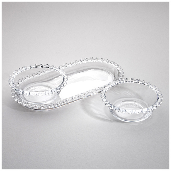 НАБОР СОУСНИКОВ "SWEETY" НА БЛЮДЕ 2Х180 МЛ (691-107)