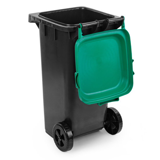 Бак для мусора  120л на колесах зеленый М4603 