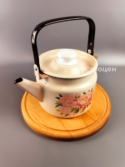Чайник для плиты 2,0 литра С-2710П2/4ЖмРч (Букет пионов)